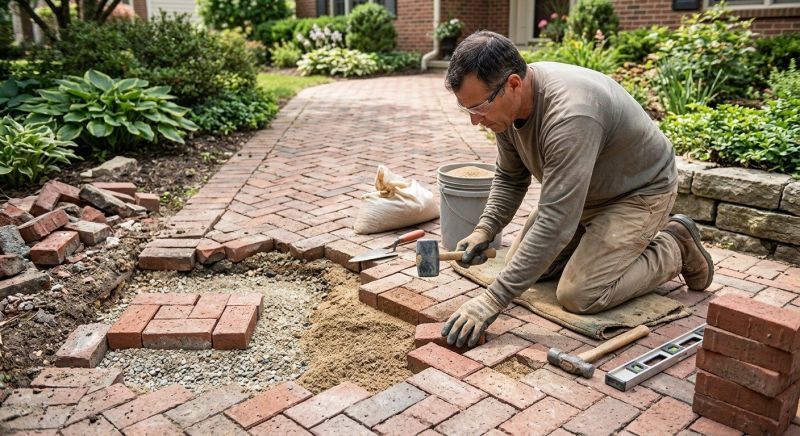 Brick Pathway Repair in Bellingham, WA