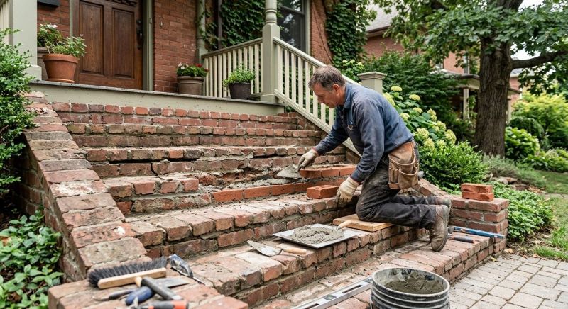 Brick Stairs Repair in Ferndale, WA