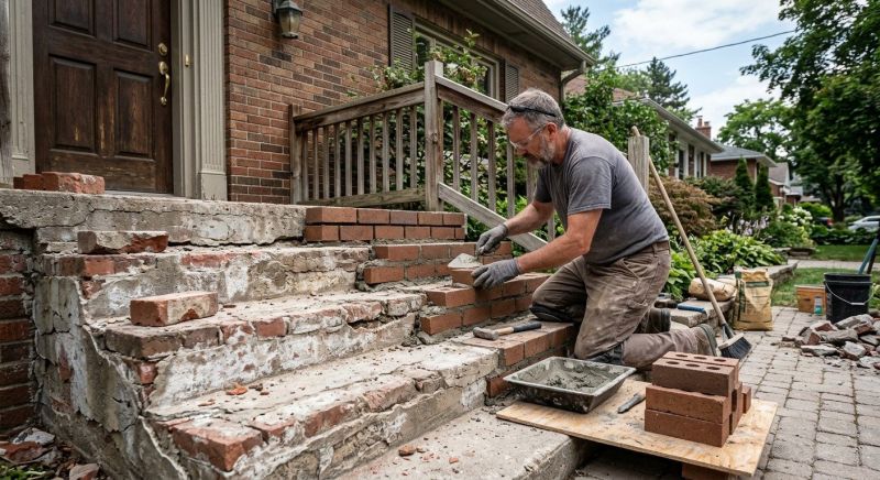 Brick Stoop Repair in Bellingham, WA