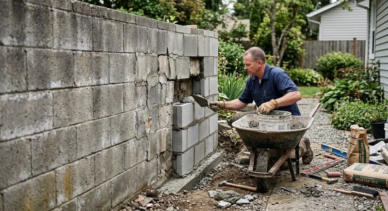 Cinder Block Repair in Bellingham, WA