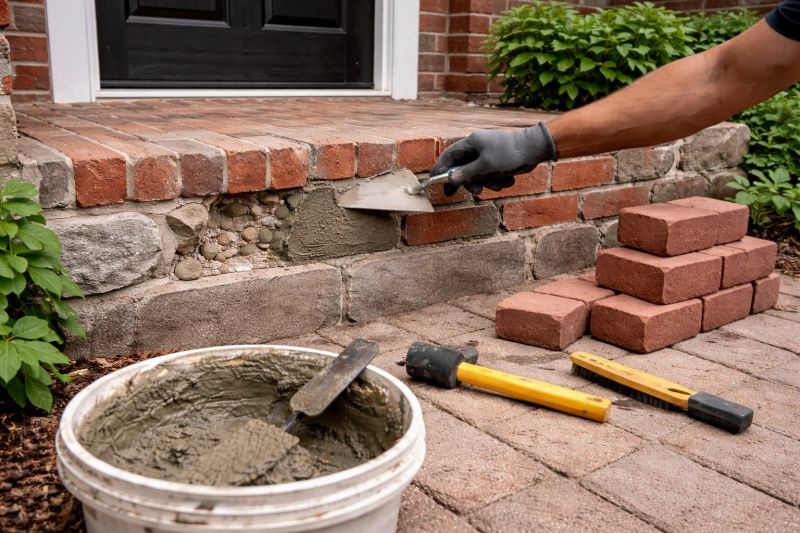 Entryway Brick Repair in Bellingham, WA